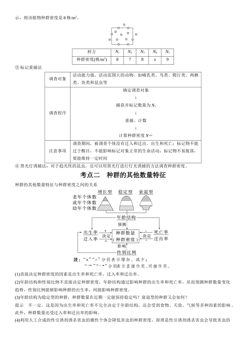 专题十 种群和群落（解析版）.docx_第2页