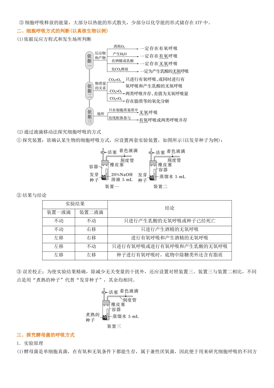 专题四 细胞呼吸和光合作用（原卷版）.docx_第2页