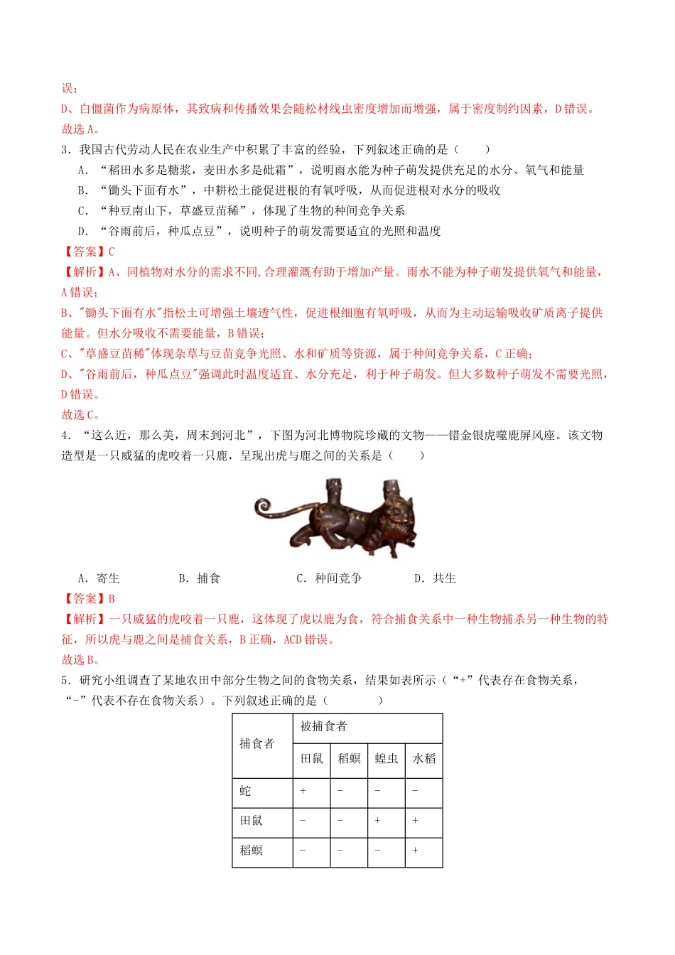 第33讲 群落（专项训练）（教师版）.docx_第2页
