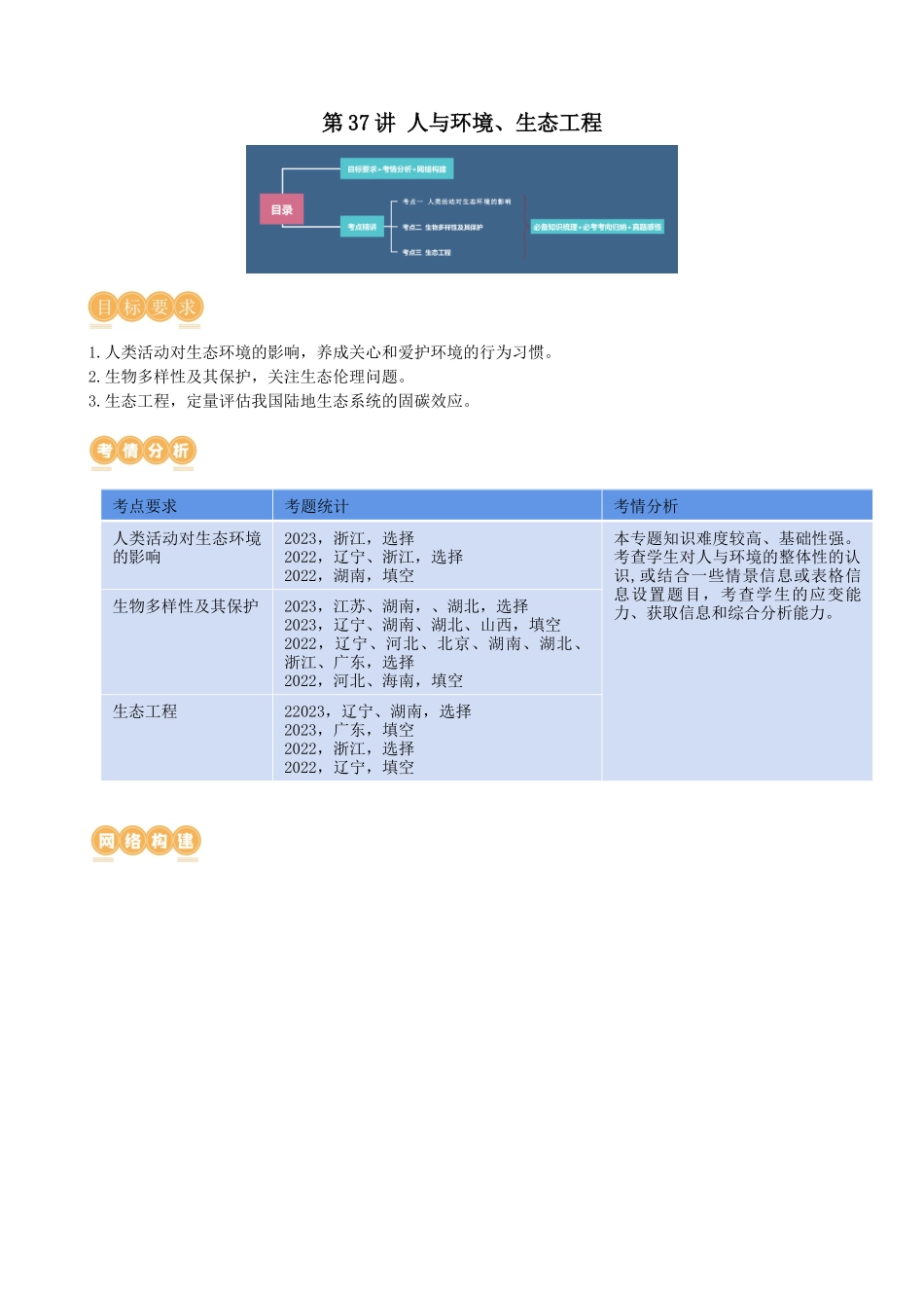 第37讲 人与环境、生态工程(讲义)(学生版).docx_第1页