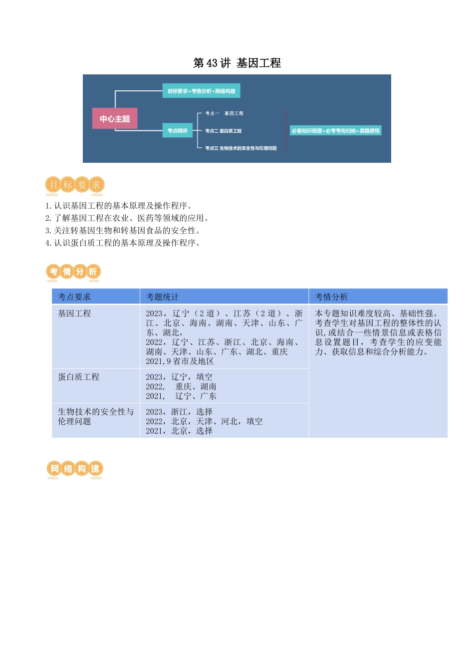 第43讲 基因工程(讲义)(学生版).docx_第1页