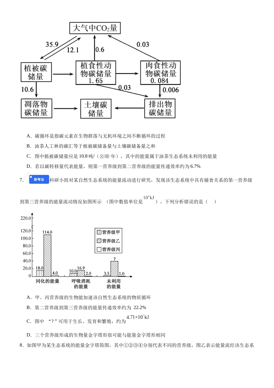 第九单元 生物与环境（综合训练）（黑吉辽蒙专用）（学生版） .docx_第3页