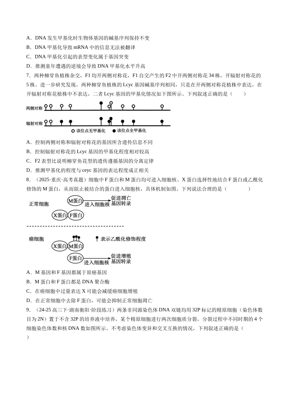 第六单元 遗传的分子基础(综合训练)(湖南专用)(学生版).docx_第2页