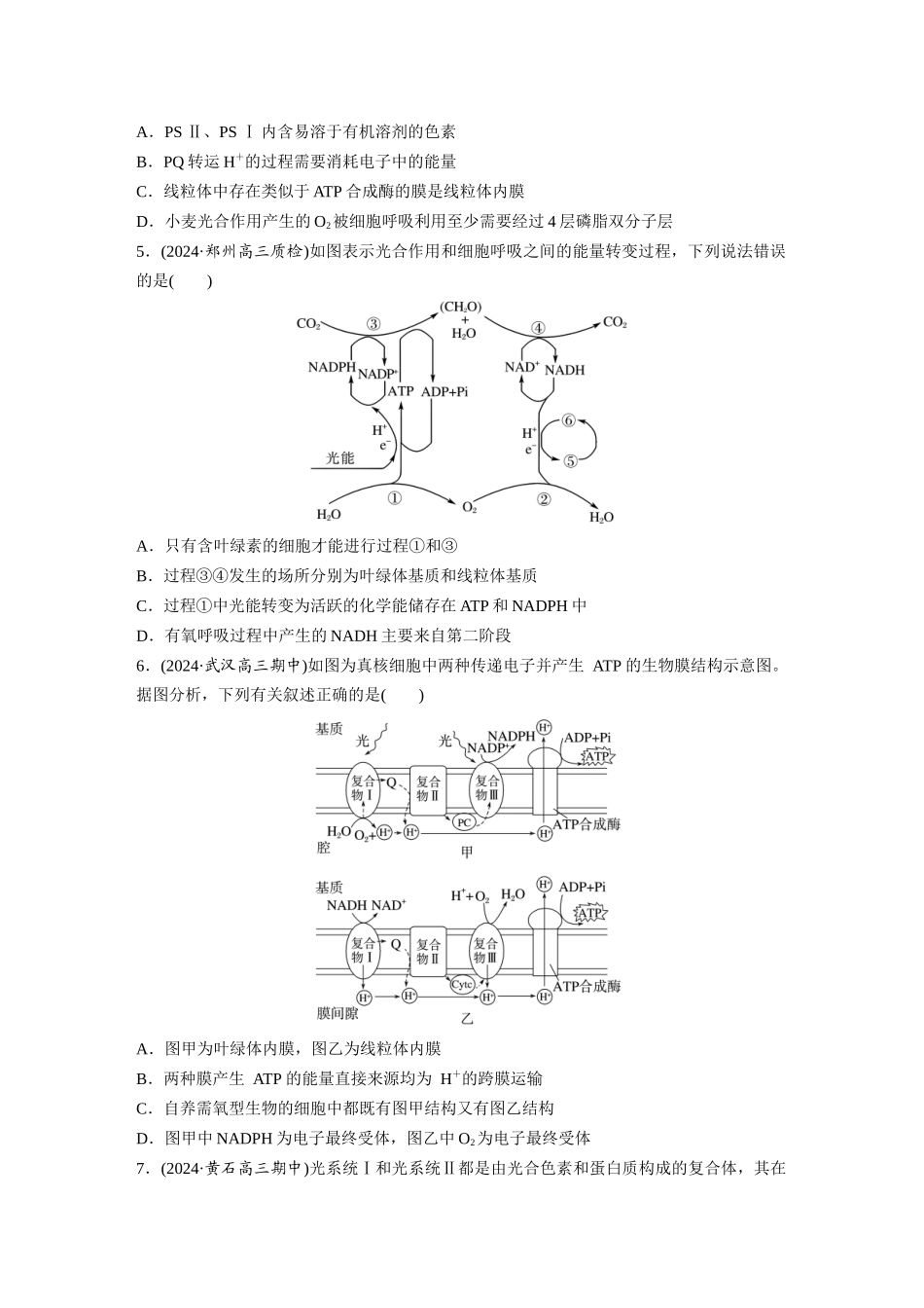 第三单元 课时练16 光合作用的原理.docx_第2页