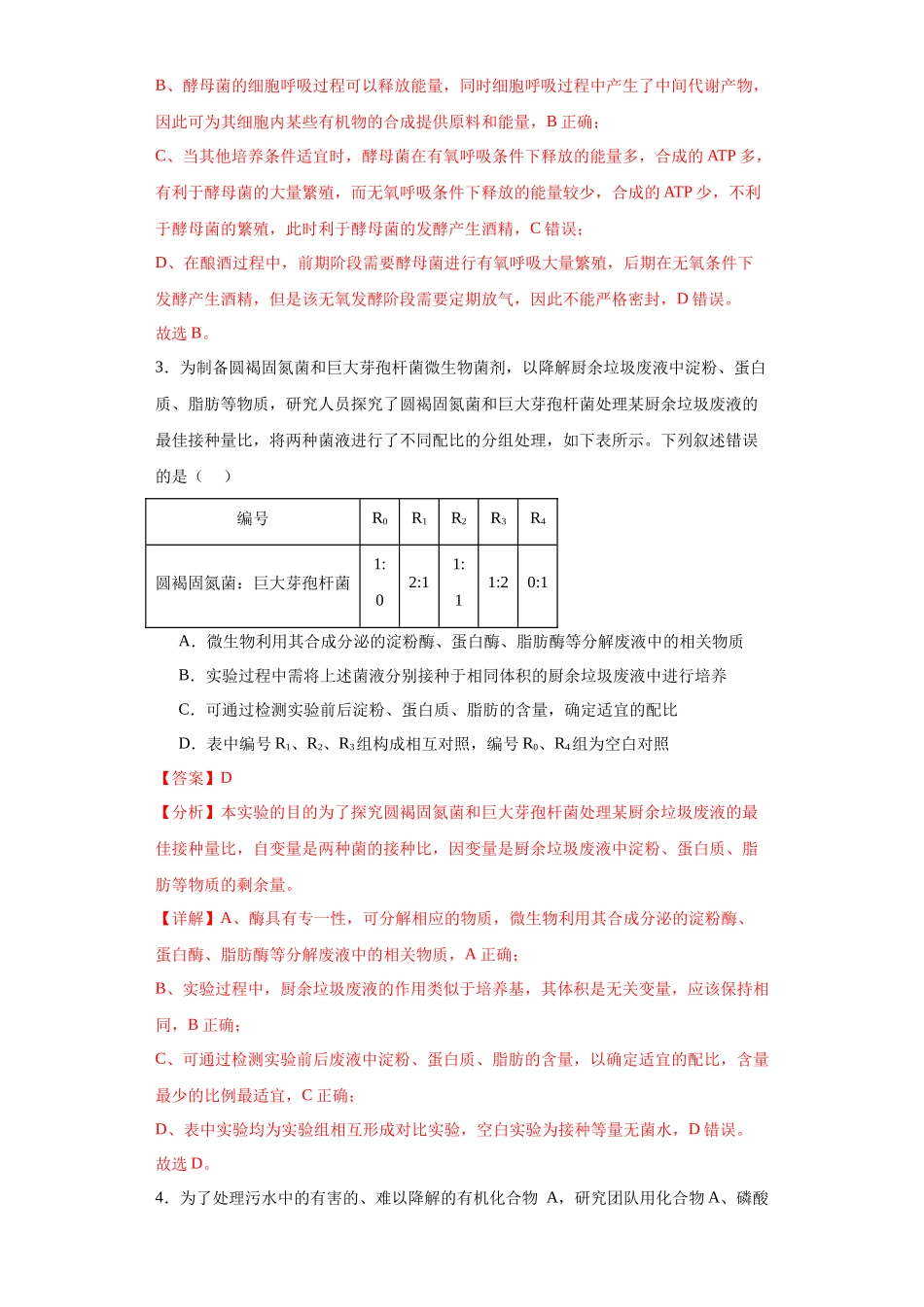 第十单元 生物技术与工程(测试卷)(解析版).docx_第2页