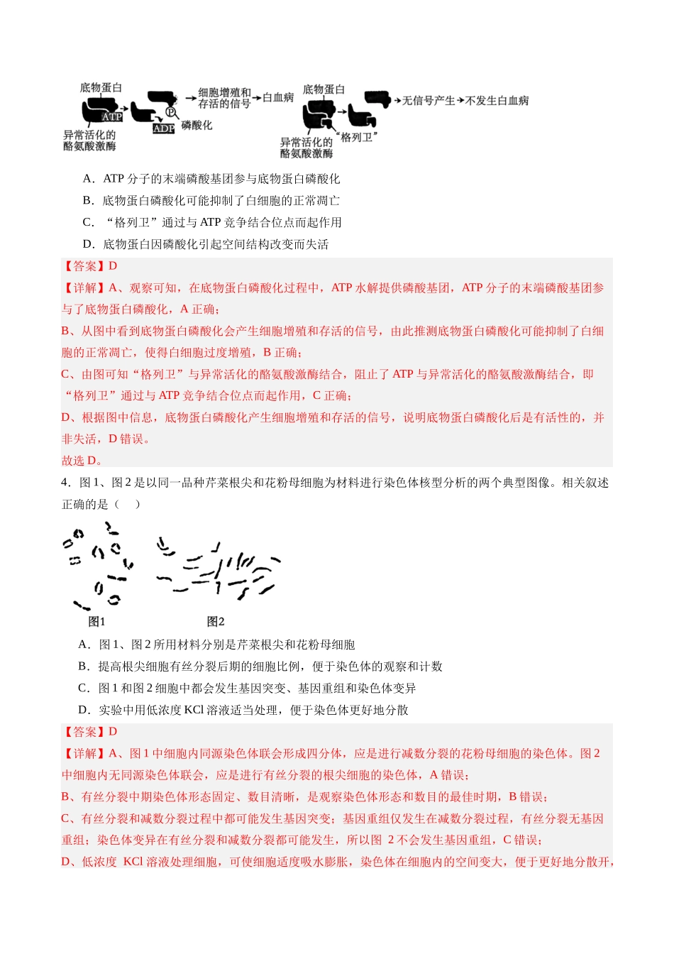 第四单元 细胞的生命历程(综合训练)(福建专用)(教师版).docx_第2页