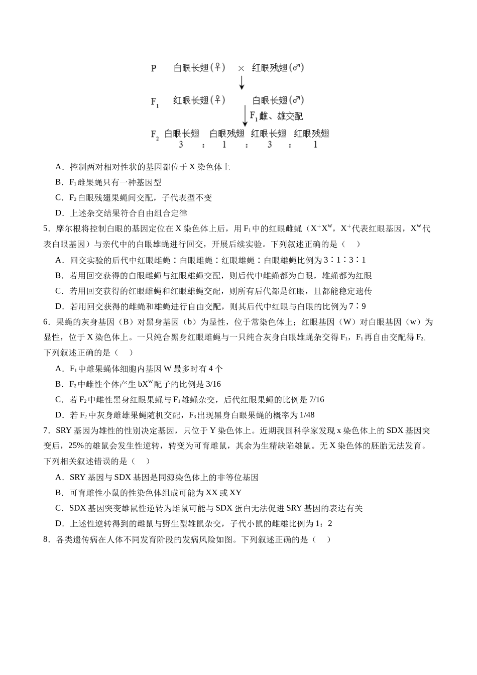 第五单元 基因的传递规律(综合训练)(四川专用)(学生版).docx_第2页