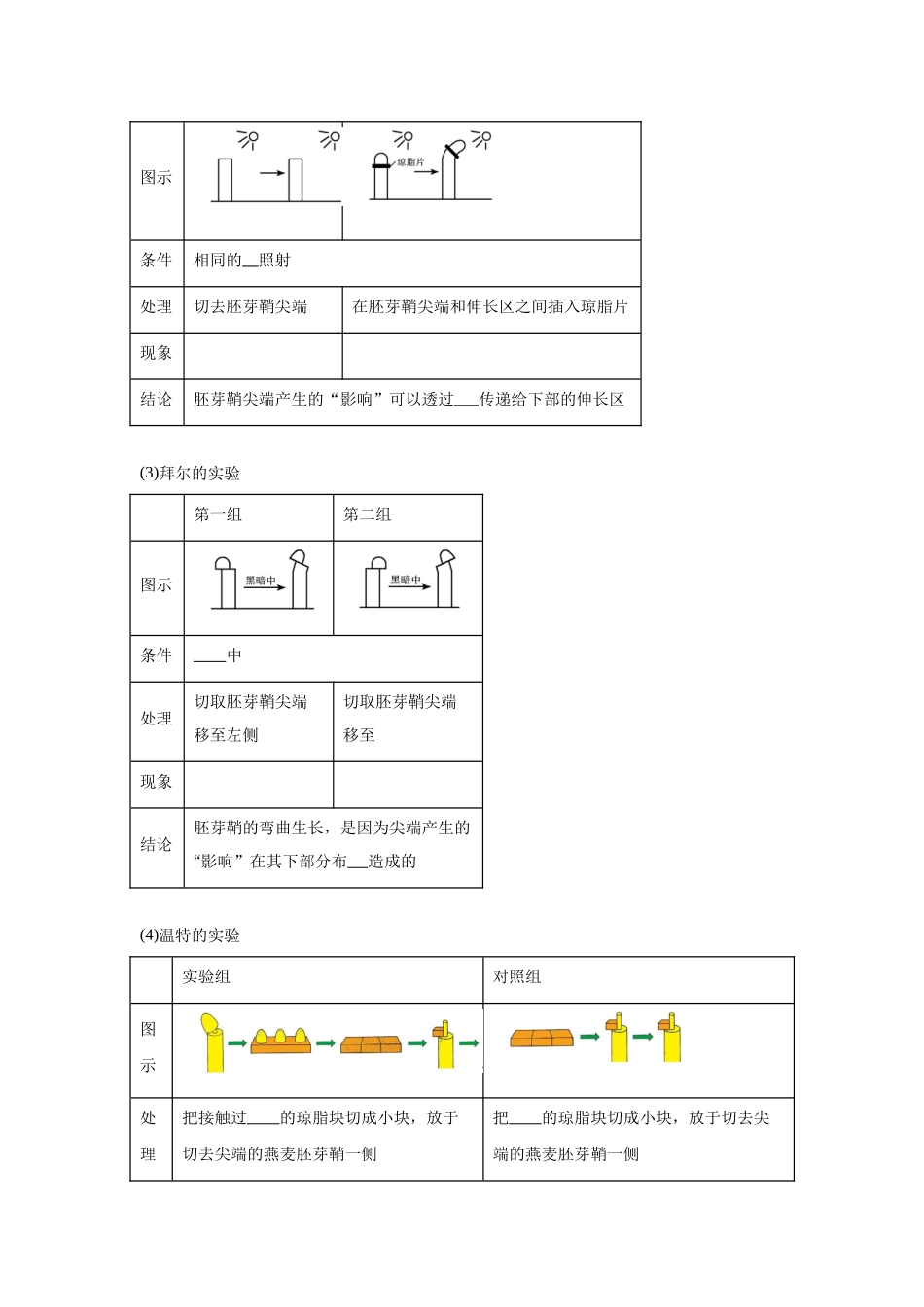 高中生物微专题-选必一知识填空-第5章 第1节 植物生长素.docx_第2页