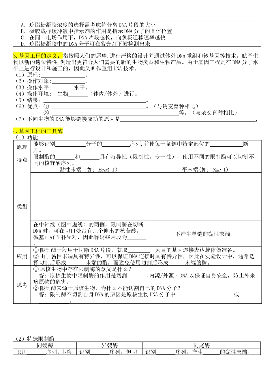 核心考点 DAY 08-基因工程-1(填空版).docx_第2页