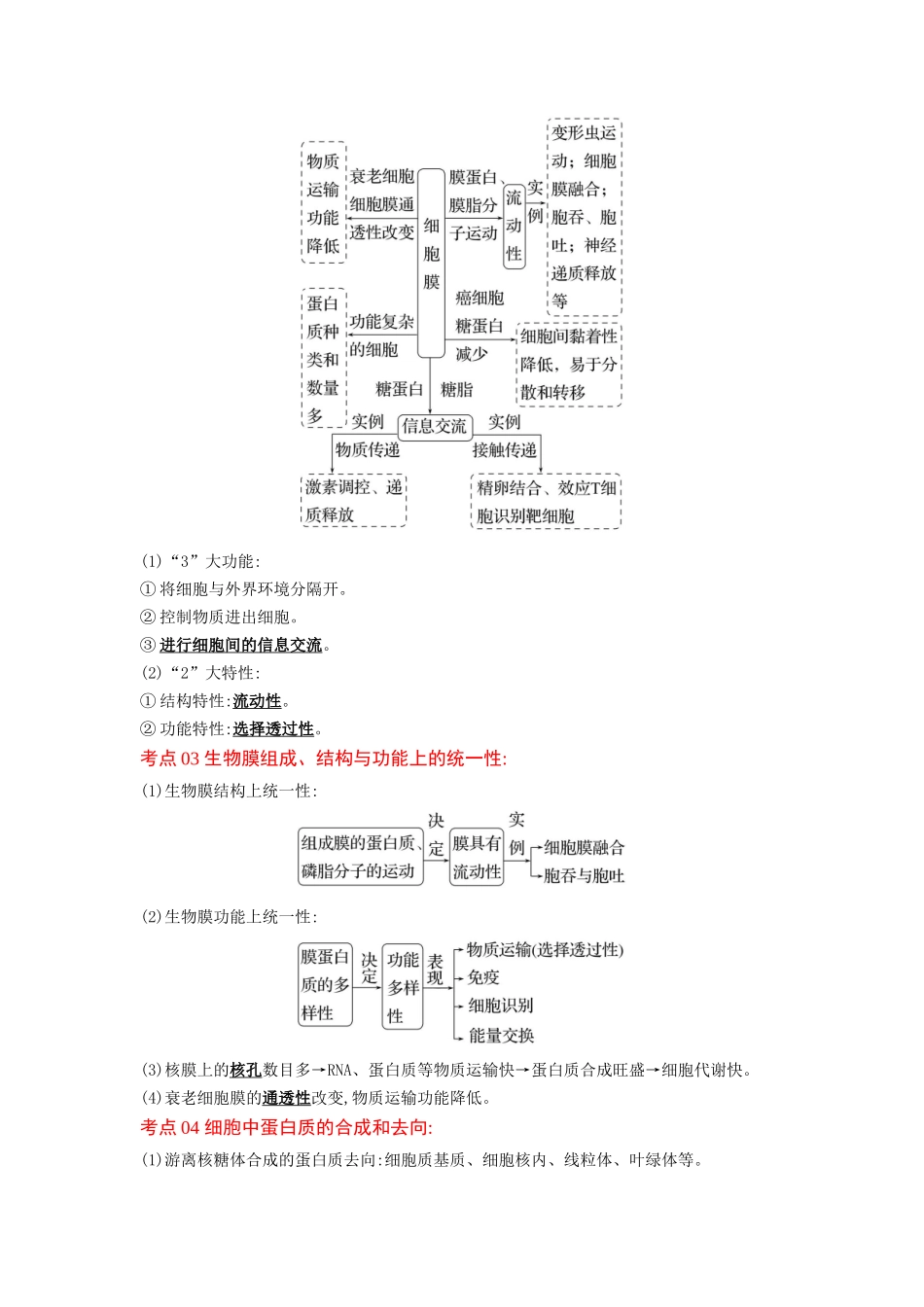 解密02 细胞的基本结构(讲义)-【高频考点解密】2023年高考生物二轮复习讲义+分层训练(新教材).docx_第3页