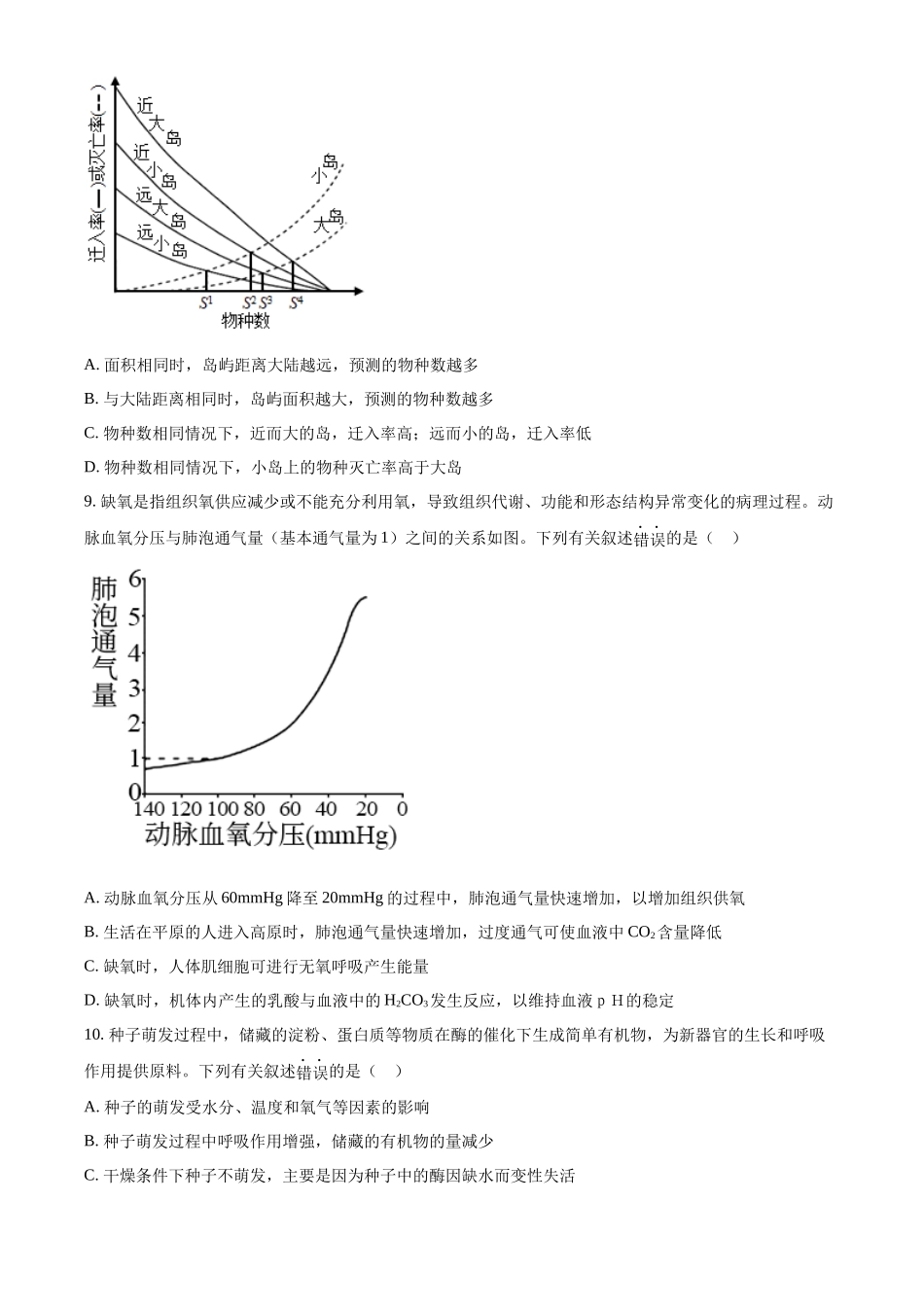 精品解析:2022年新高考海南生物高考真题(原卷版).docx_第3页