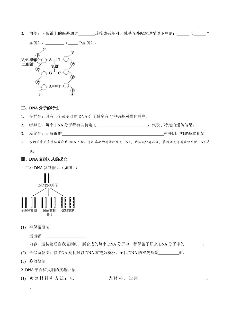 考点22 DNA的结构与复制(讲义)(原卷版).docx_第2页