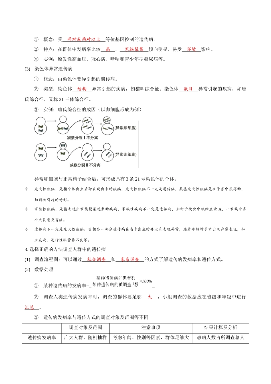 考点25 人类遗传病(讲义)(解析版).docx_第2页