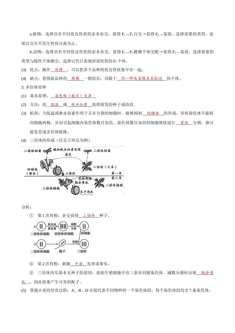 考点26 变异在育种上的应用(讲义)(解析版).docx_第2页