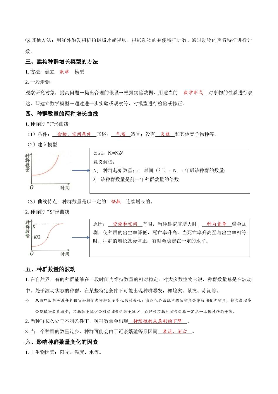 考点36 种群的数量特征和数量变化（讲义）（解析版）.docx_第2页