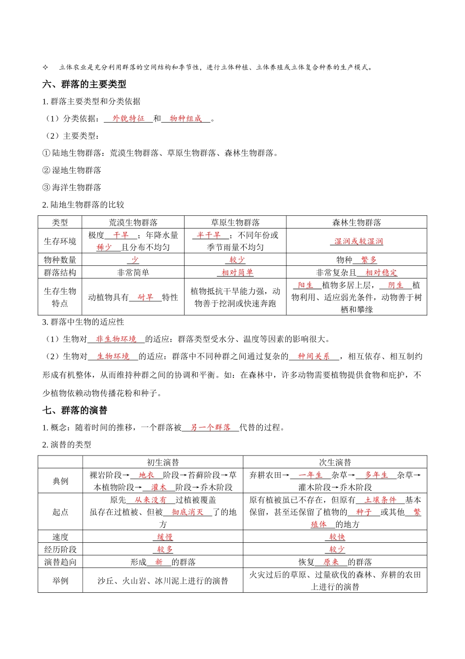 考点37&考点38 群落的结构和演替 有关种群和群落的调查（实验）（讲义）（解析版）.docx_第3页