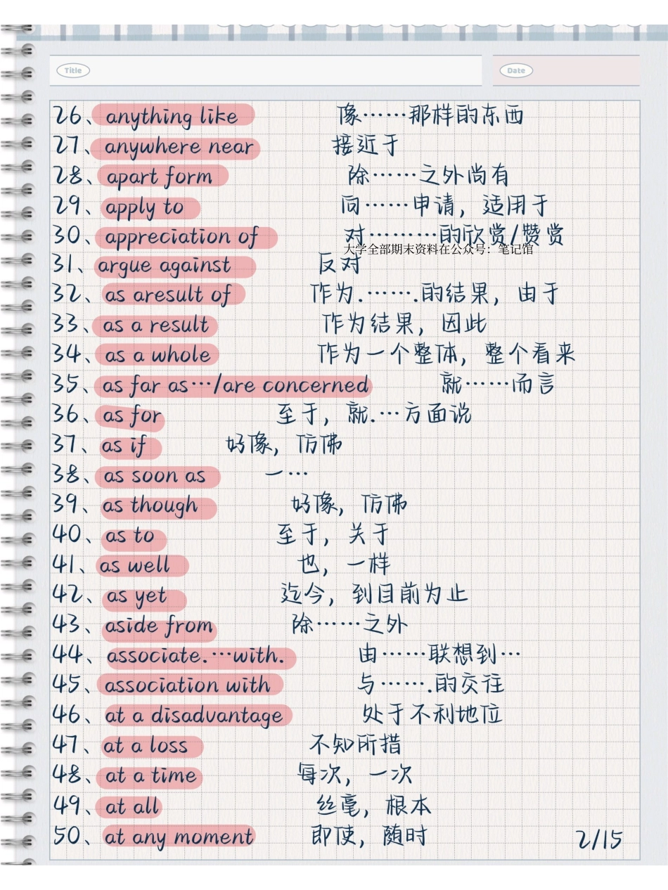 四级核心词组450个.pdf_第3页
