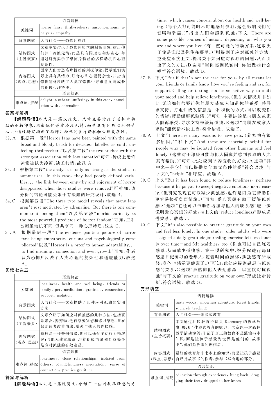 2026届高三适应性训练(一)英语答案.pdf_第2页