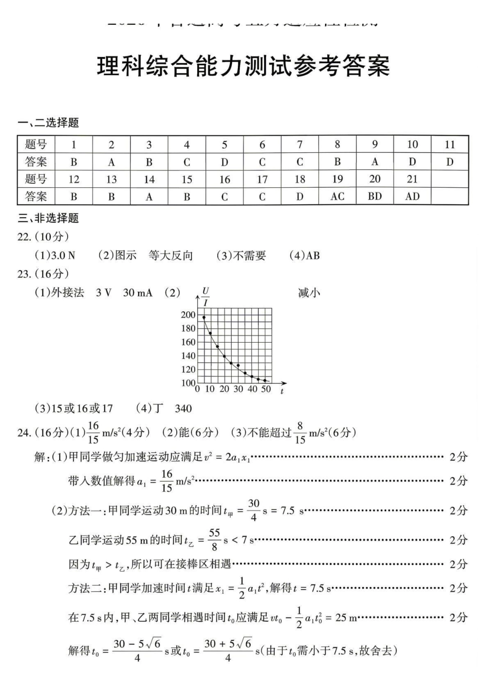 理科综合能力测试【老(旧)高考卷】新疆维吾尔自治区2026年普通高考高三年级五月适应性检测（新疆高三四模）（5.6-5.7）(1).pdf_第1页