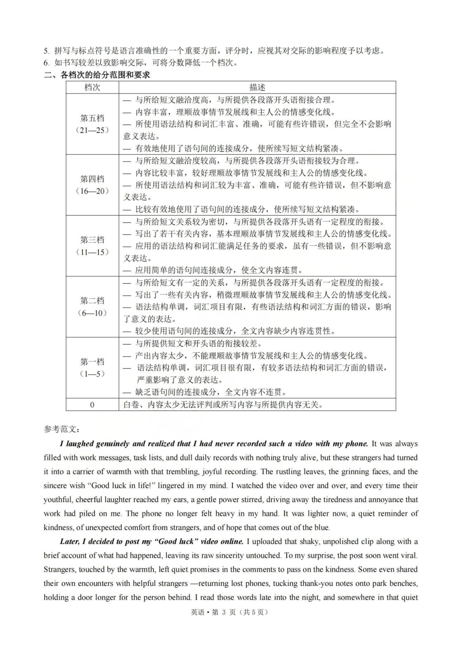 浙江七校2026年5月高三联考英语答案.pdf_第3页