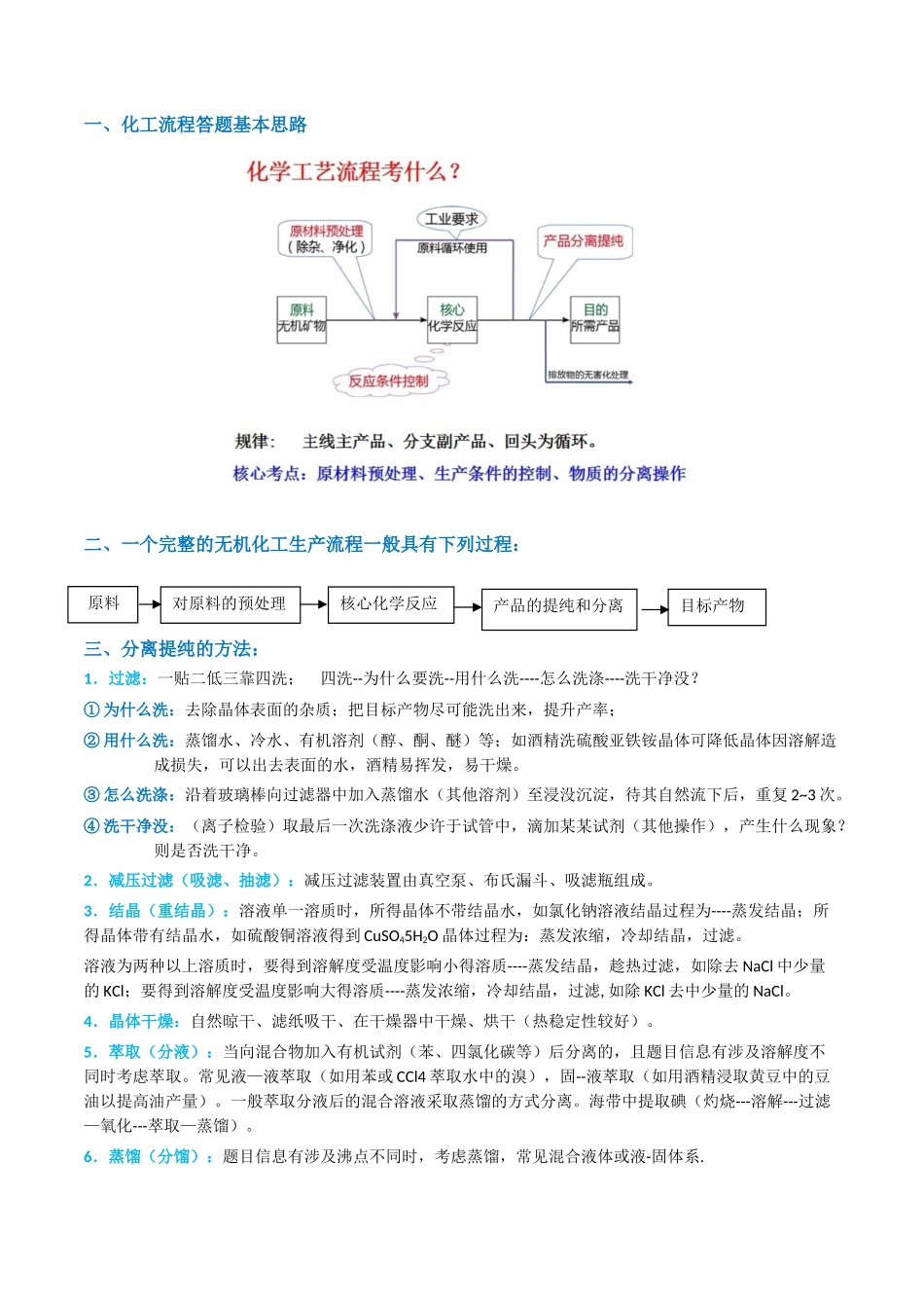 【升级版】微专题27 化学工艺流程题-----物质的分离与提纯(原卷版)(全国版) .docx_第3页