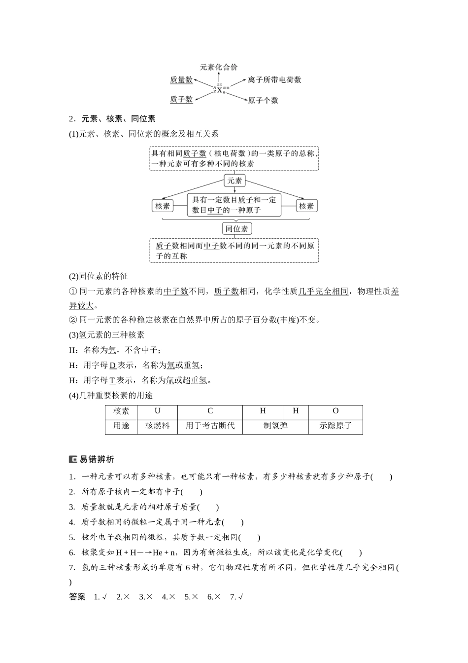 2024年高考化学一轮复习(新高考版) 第6章 第30讲 原子结构 核外电子排布规律.docx_第2页