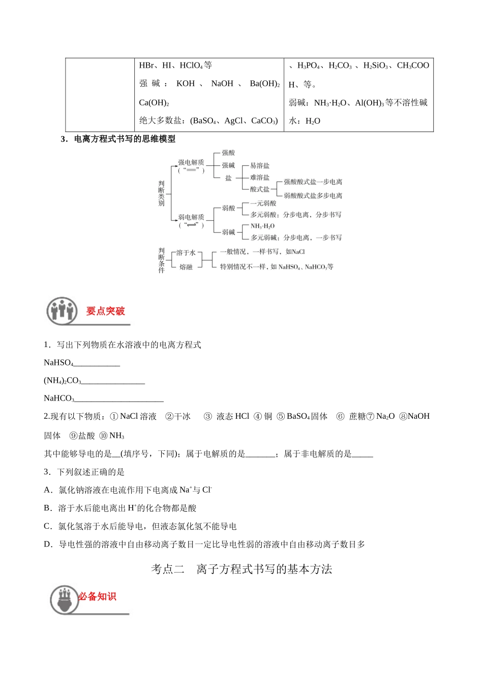 第2讲 离子反应 离子方程式（讲义）-（原卷版）.docx_第2页