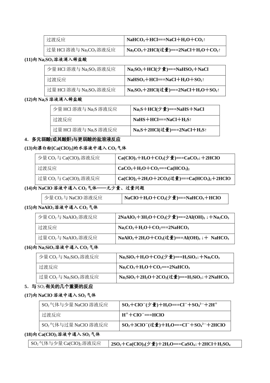 第04讲 离子方程式中常见的少量和过量问题-（教师版）.docx_第3页