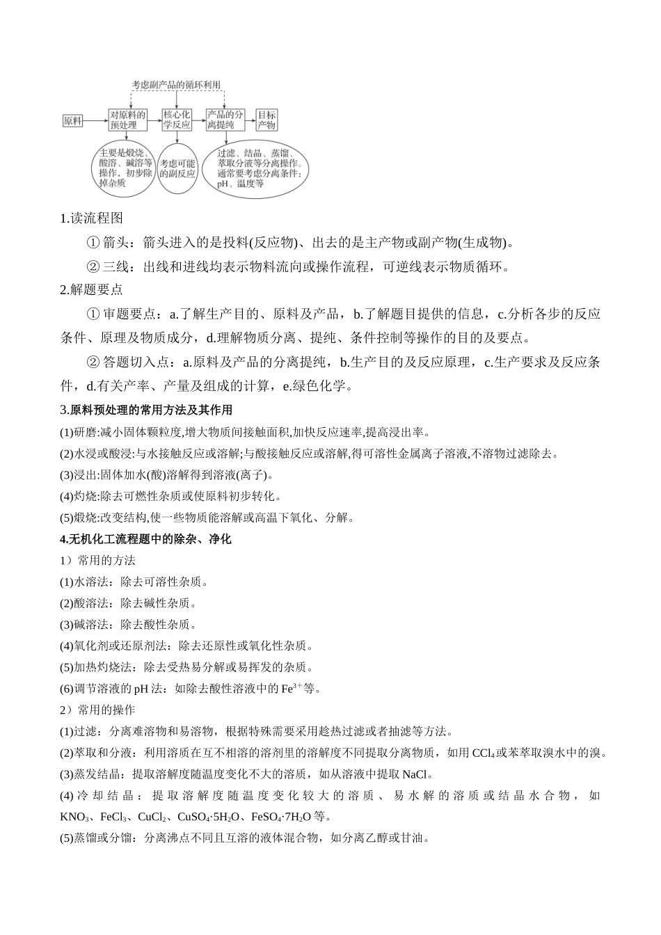 第32讲 无机化工流程题的解题策略（讲义）（原卷版） .docx_第3页