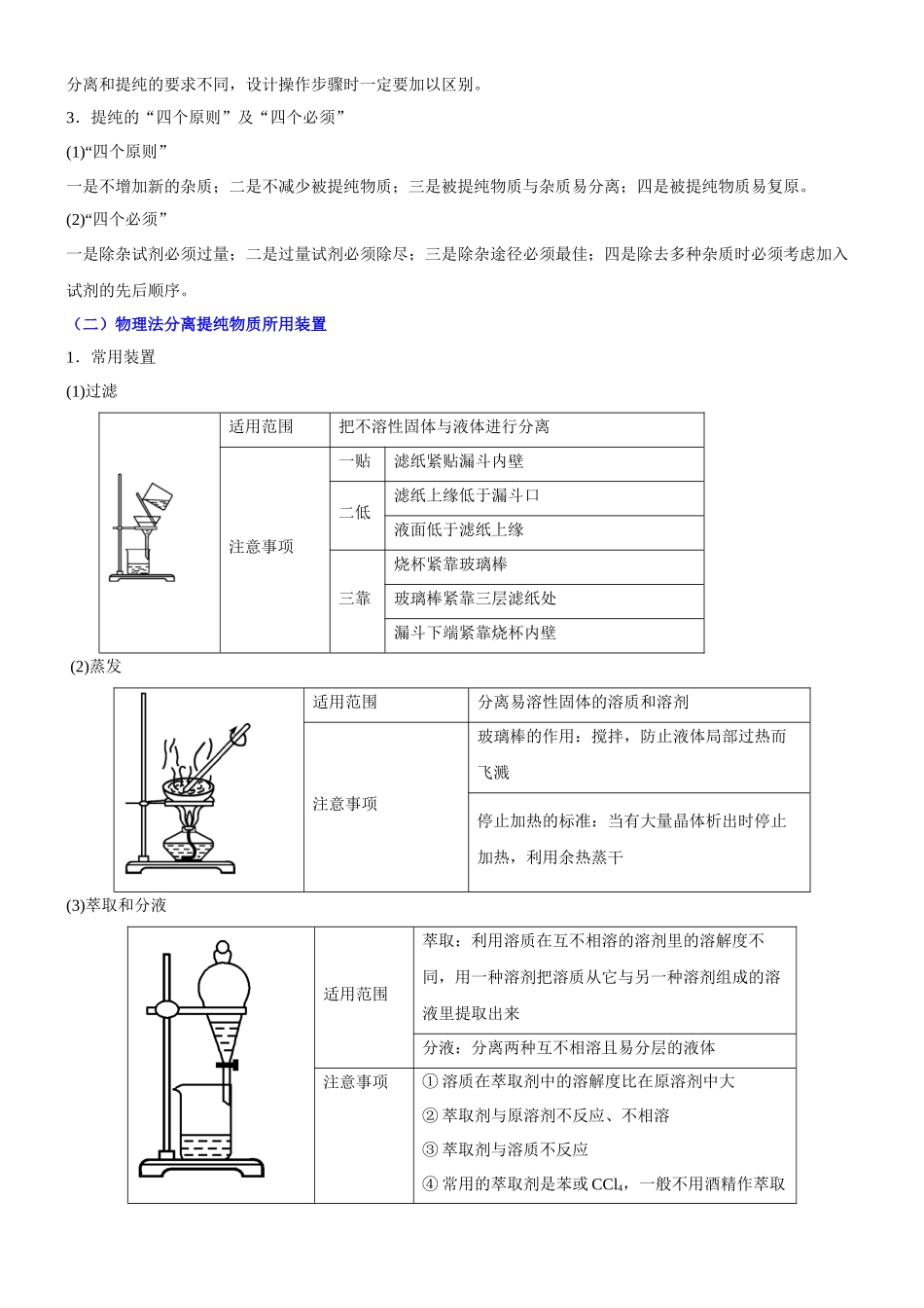 考点2  物质的分离、提纯、检验与鉴别 （核心考点精讲精练（原卷版）.docx_第2页