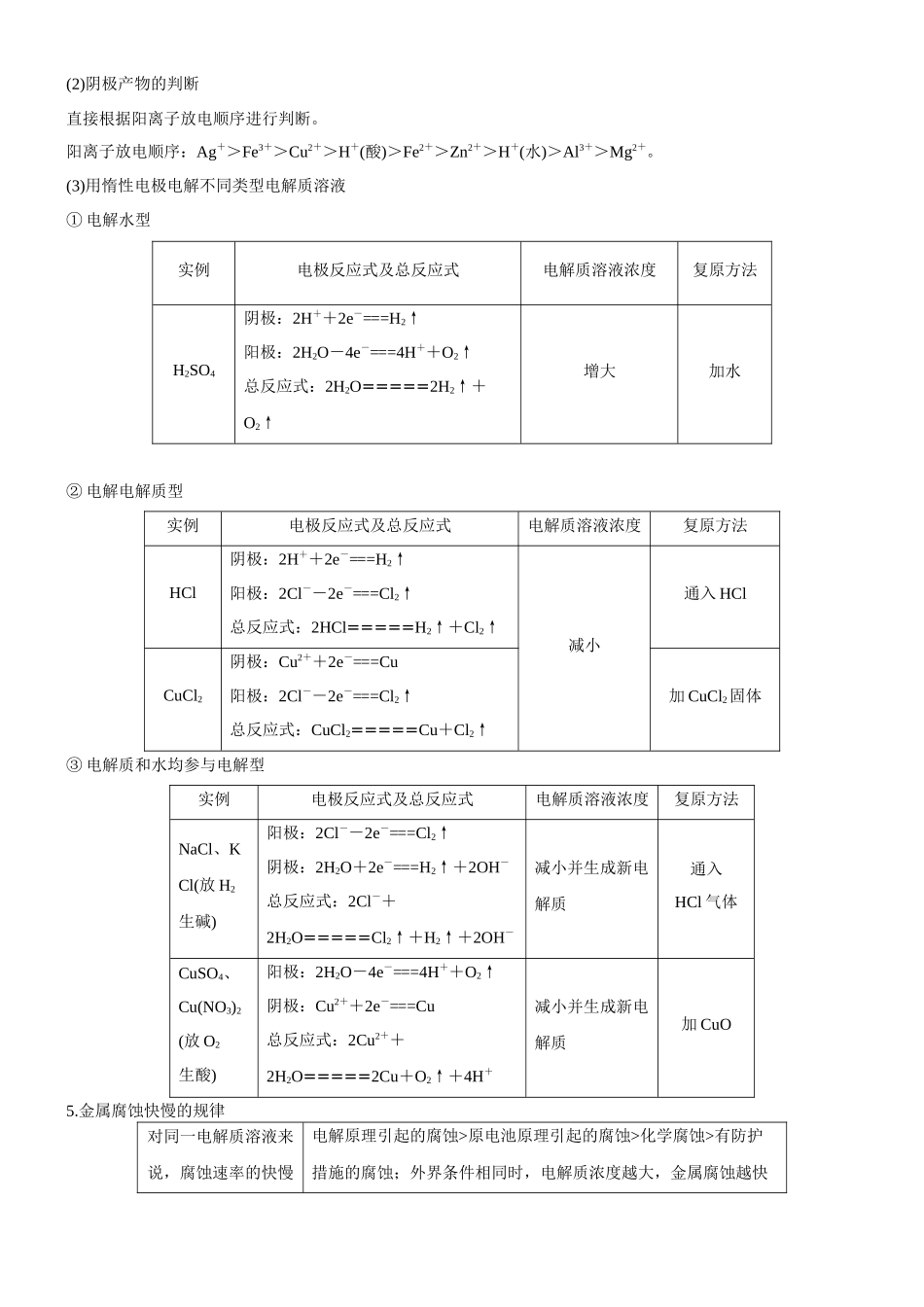 考点3  电解池   金属的腐蚀与防护（核心考点精讲精练）-备战2024年高考化学一轮复习考点帮（新高考专用）（教师版）.docx_第3页