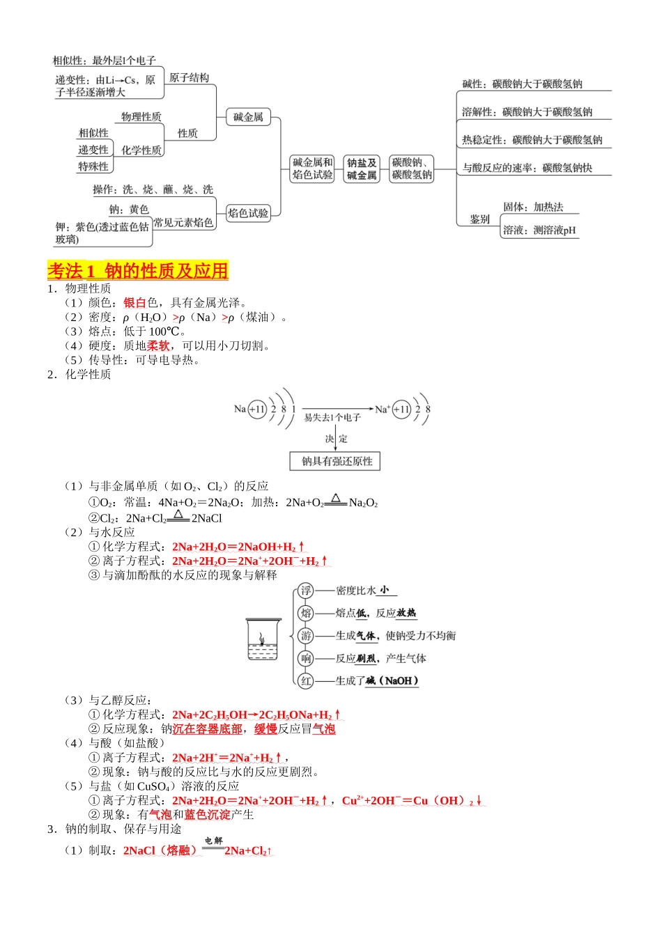考点09 钠及其重要化合物（核心考点精讲精练）-备战2024年高考化学一轮复习考点帮（新高考专用）（教师版）.docx_第2页