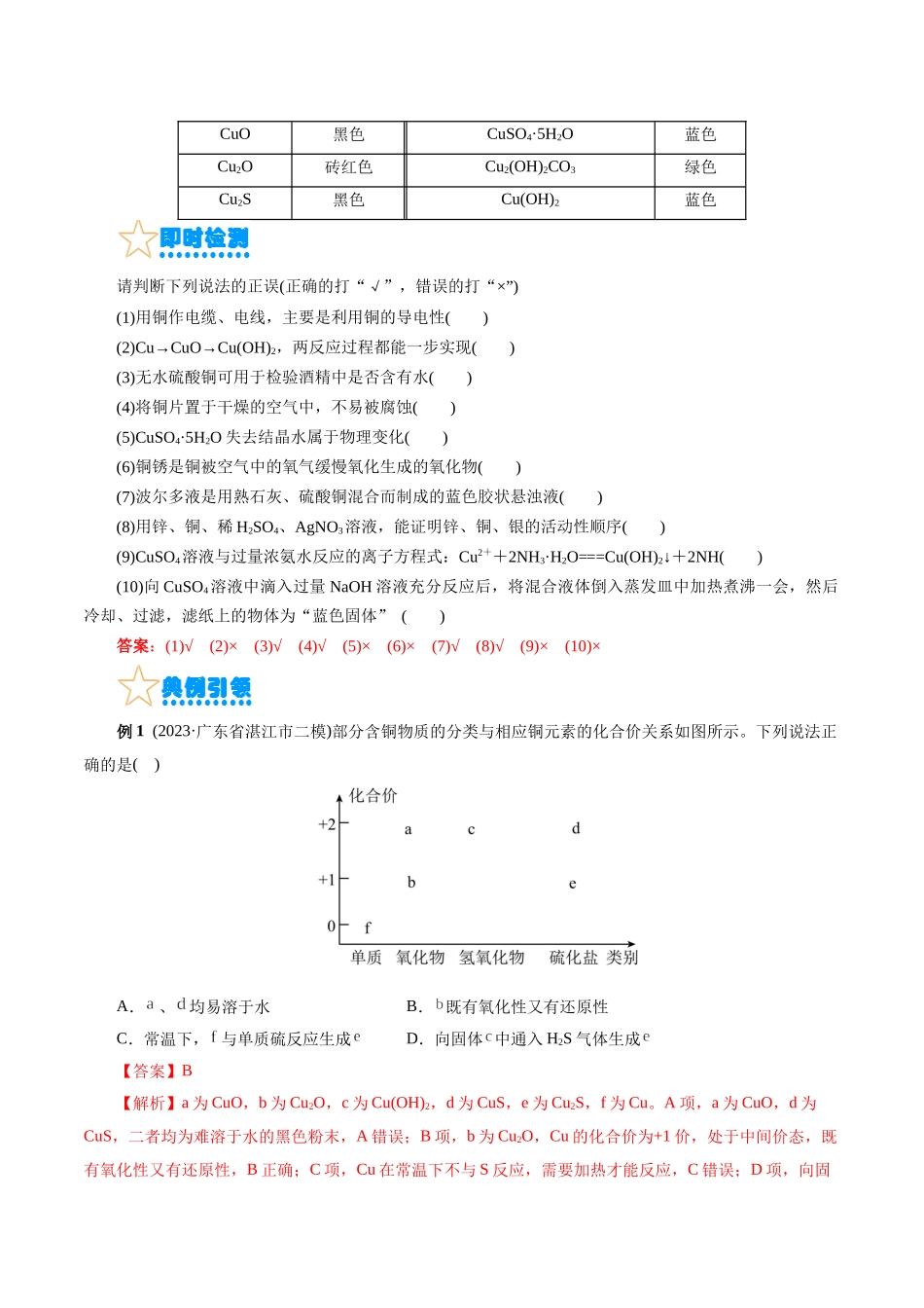 考点16  铜及其金属材料(核心考点精讲).docx_第3页