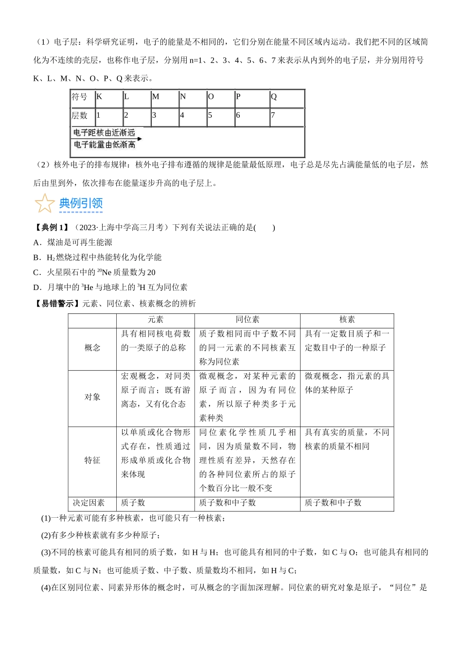考点17 原子结构和核外电子排布(核心考点精讲精练)-备战2024年高考化学一轮复习考点帮(新高考专用)(学生版).docx_第3页