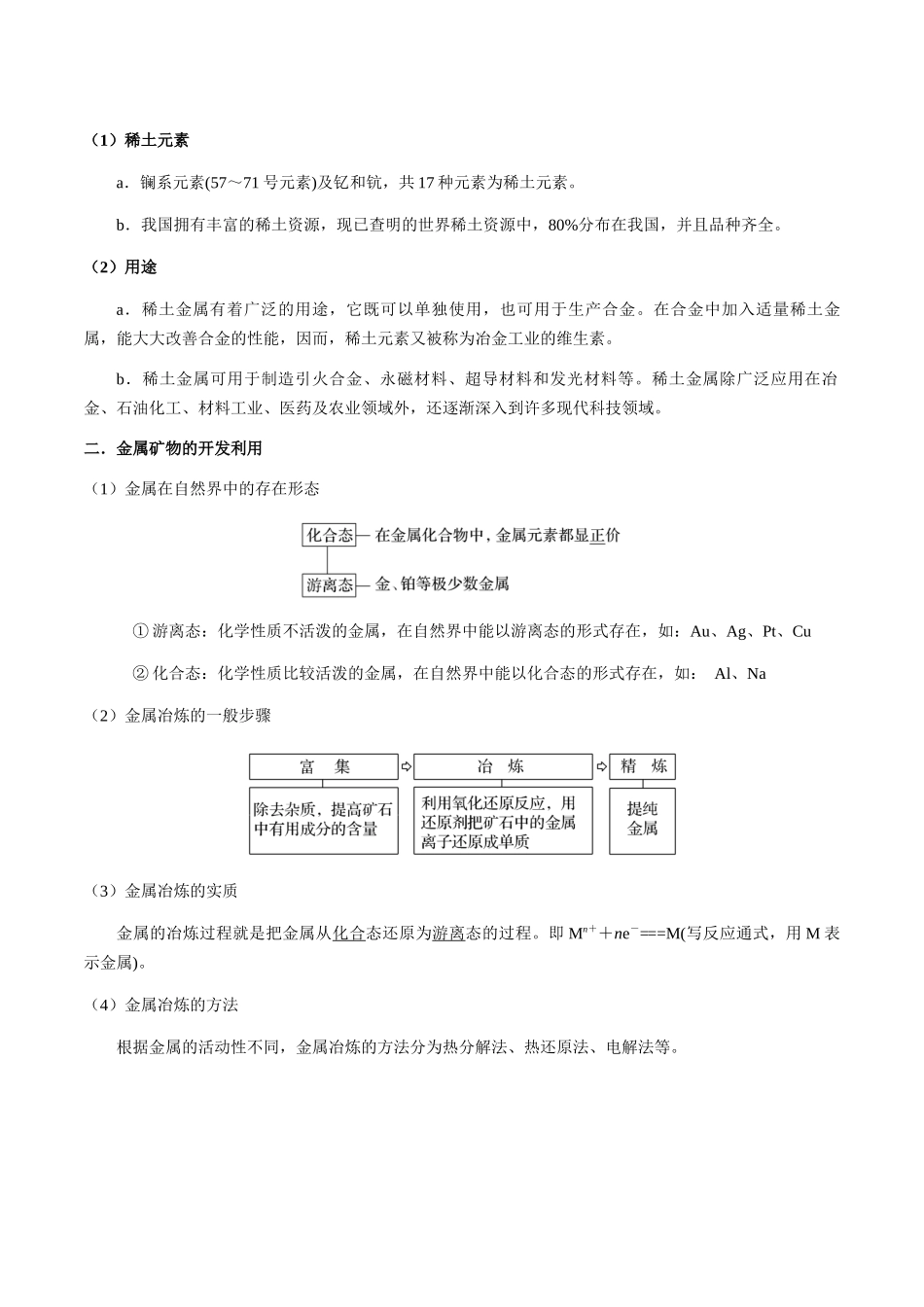 考点20 金属材料、金属矿物的开发与利用(教师版)(新教材新高考).docx_第3页