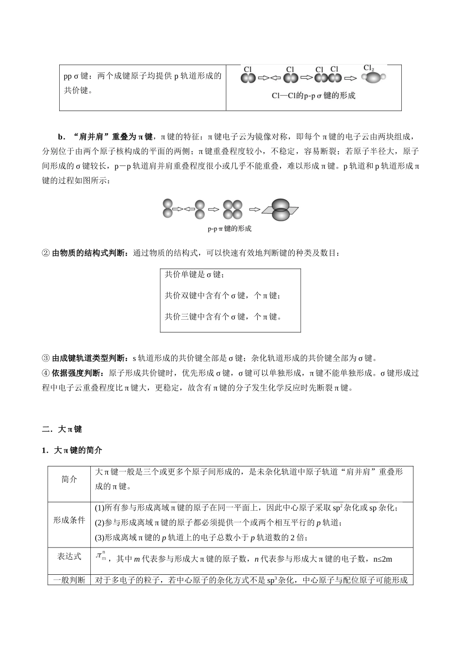 考点32 分子的空间构型、σ键与π键、大π键、配合物、超分子（学生版）（新教材新高考）.docx_第2页