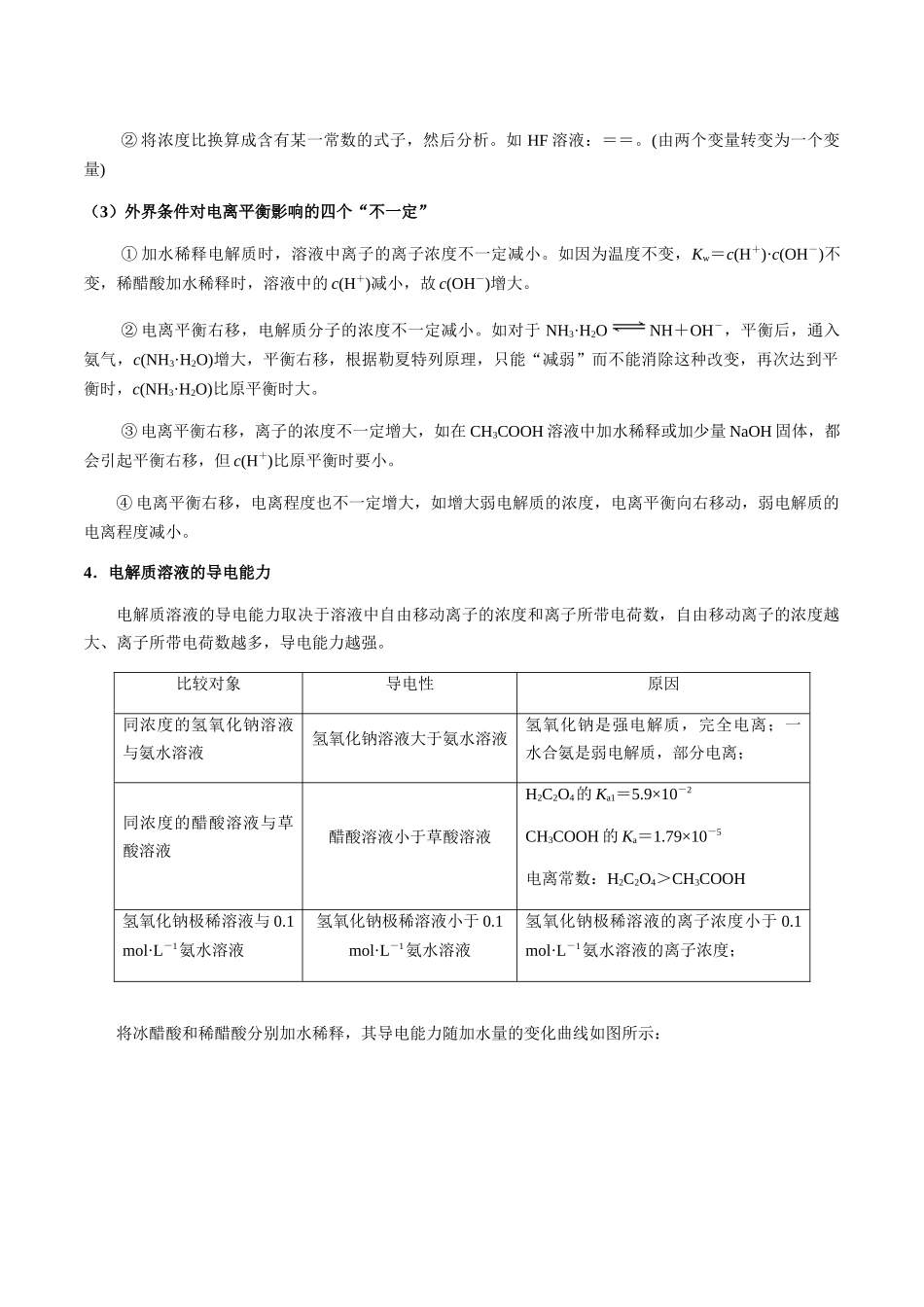 考点46 弱电解质的电离平衡(教师版)(新教材新高考).docx_第3页