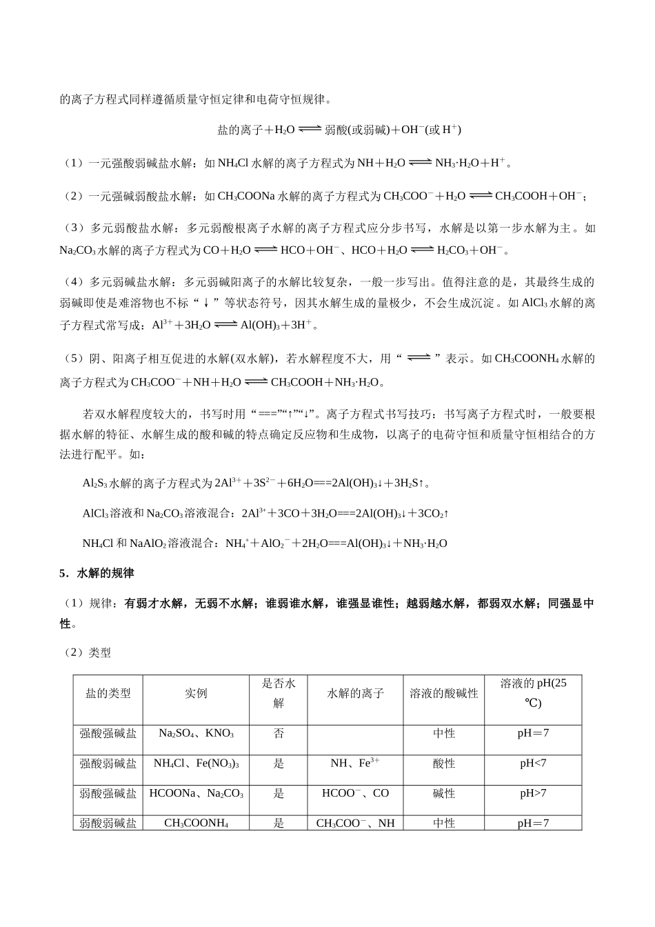 考点49 盐类的水解（学生版）（新教材新高考）.docx_第2页