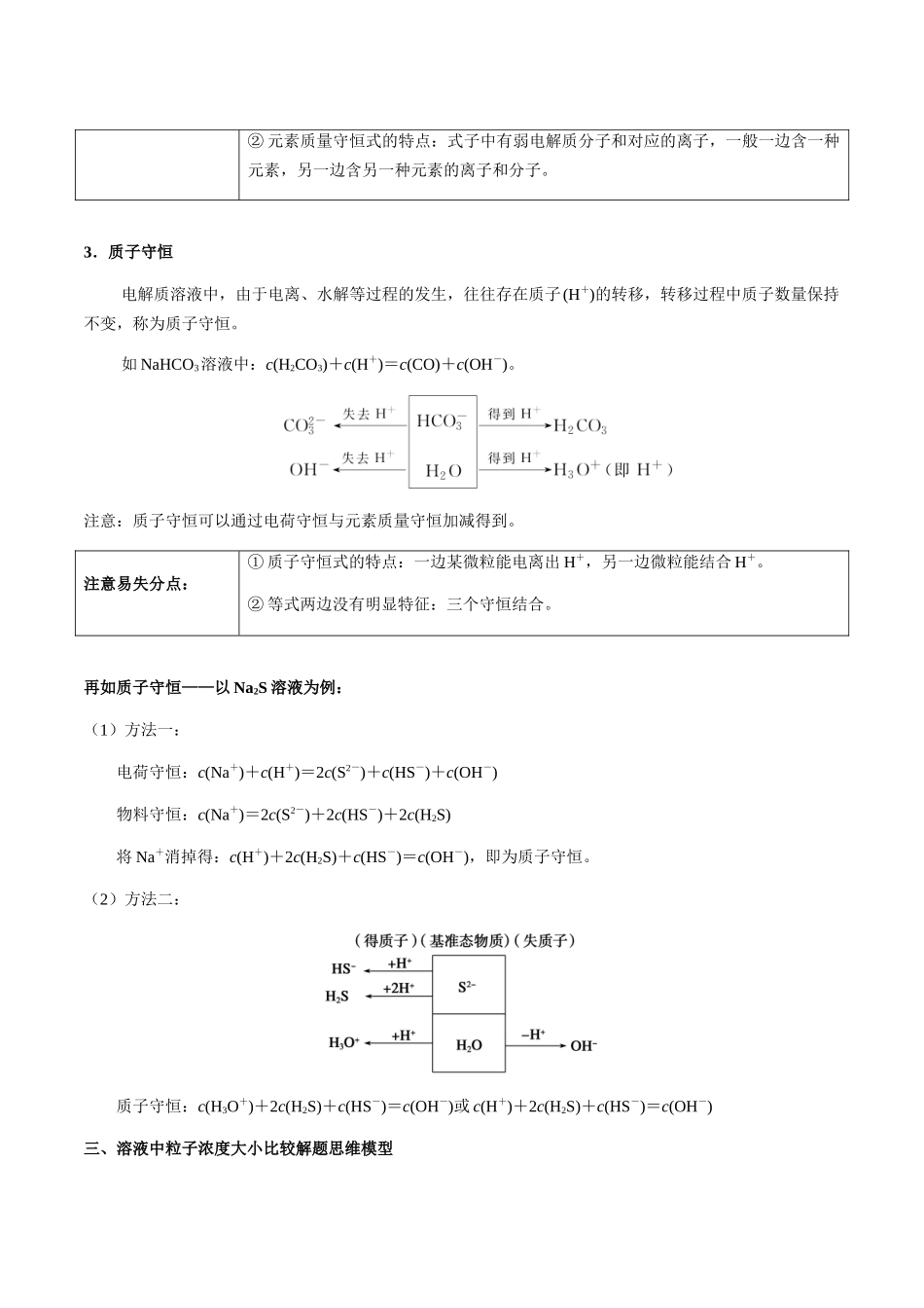考点50 水溶液中微粒浓度的大小比较（教师版）（新教材新高考）.docx_第3页