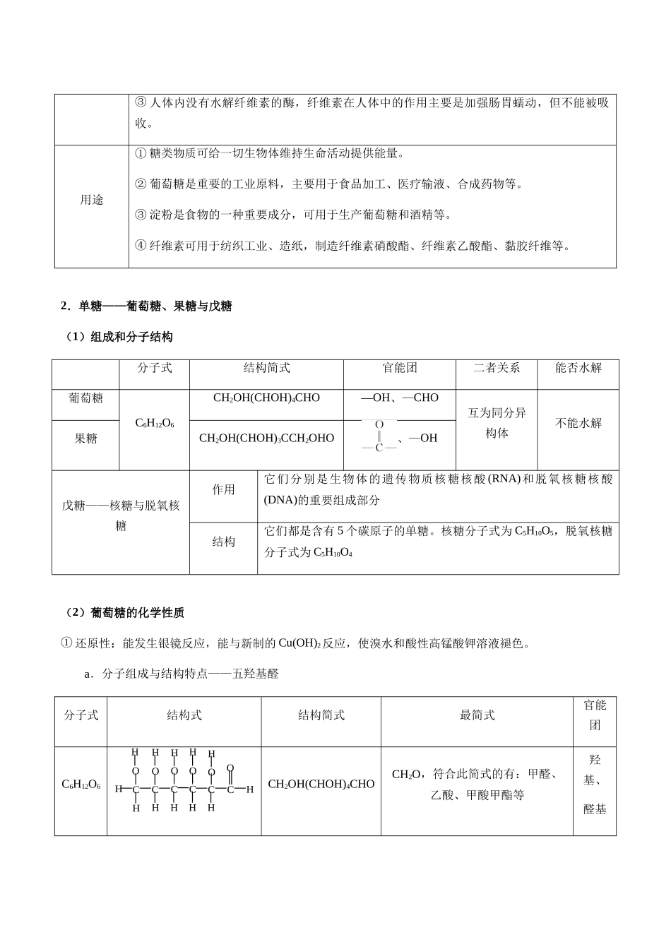 考点58 糖类、油脂、蛋白质（教师版）（新教材新高考）.docx_第2页