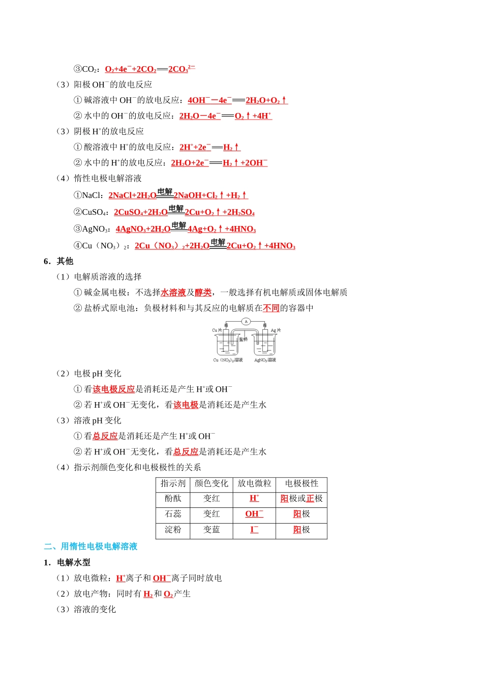 知识清单20 电解池  金属的腐蚀与防护-2024年高考化学一轮复习知识清单.docx_第3页