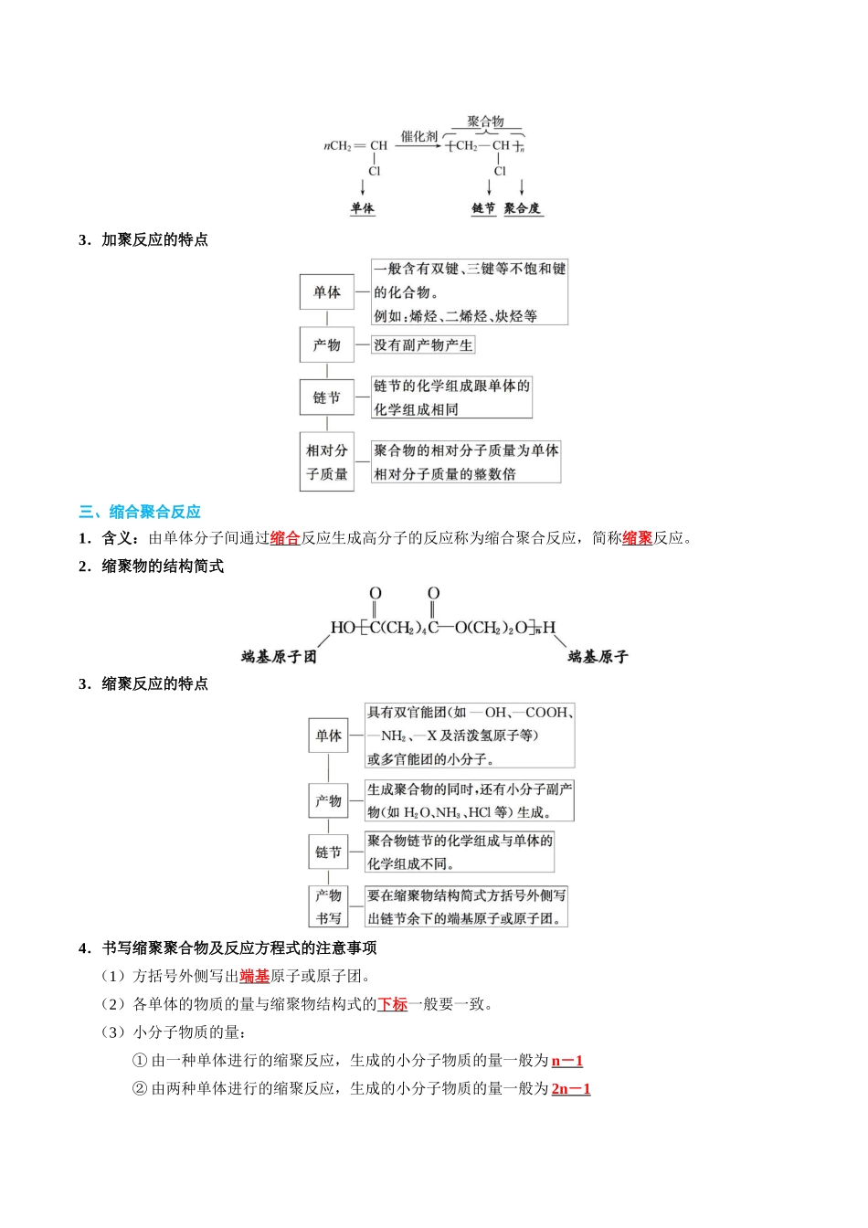知识清单29 高分子化合物-2024年高考化学一轮复习知识清单.docx_第3页