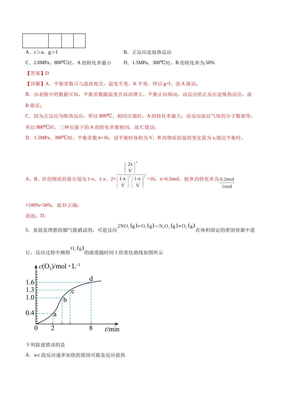 专题突破卷08 化学反应速率与化学平衡（解析版）.docx_第3页