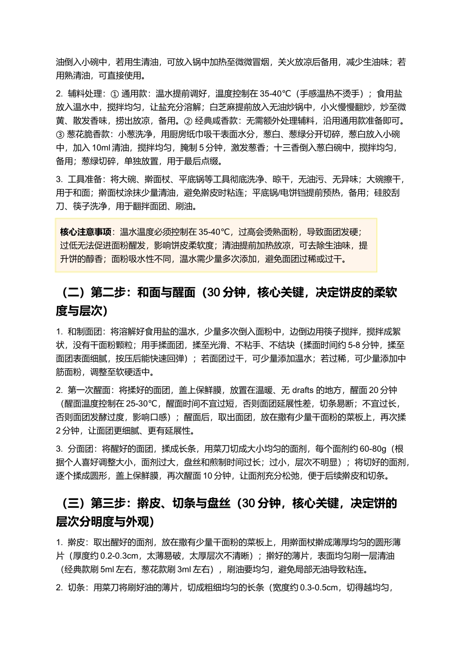 清油盘丝饼:外酥里软,层次分明,经典家常小吃制作指南.docx_第3页