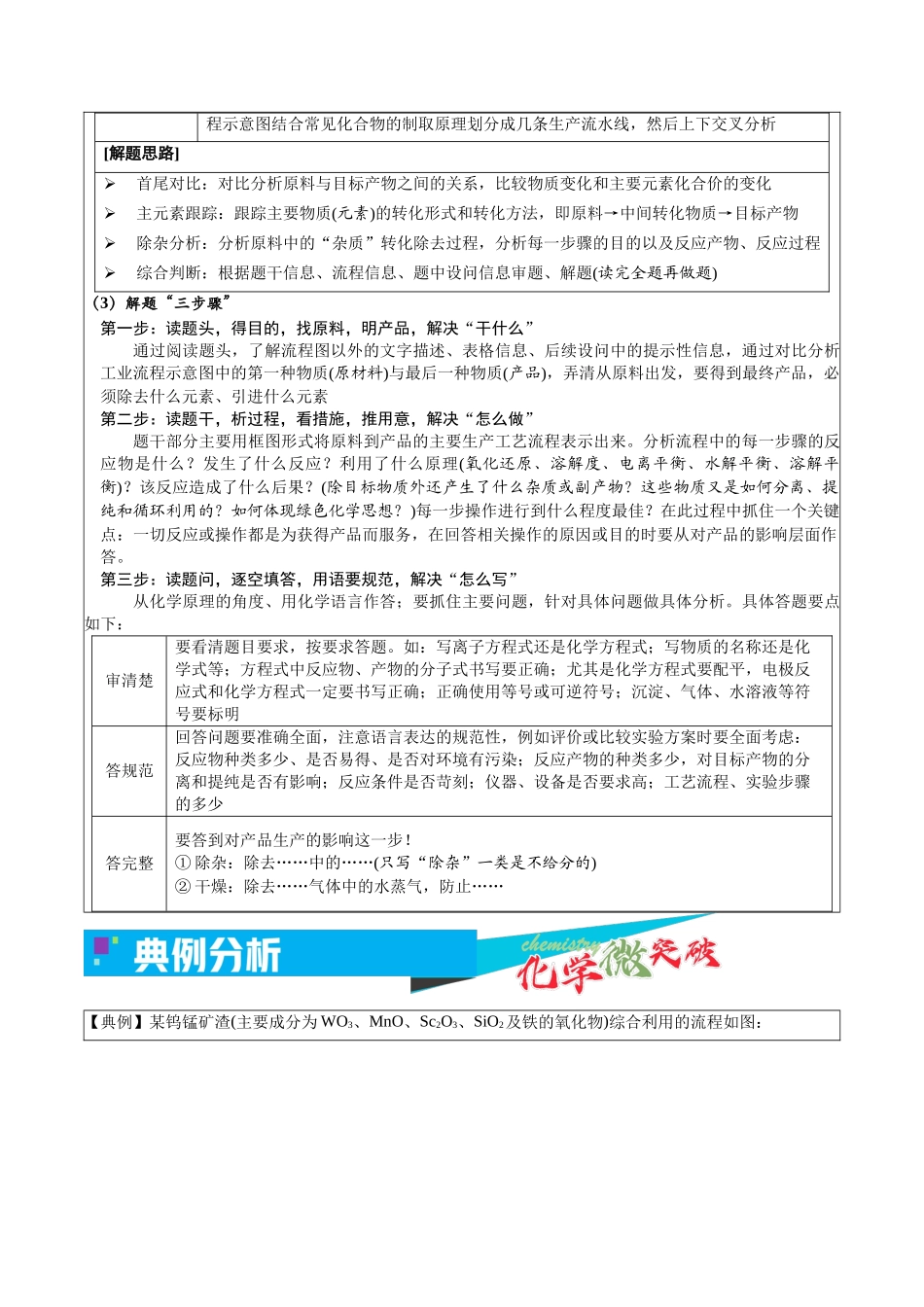 1-1 工艺流程题思维模式(教师版).docx_第3页