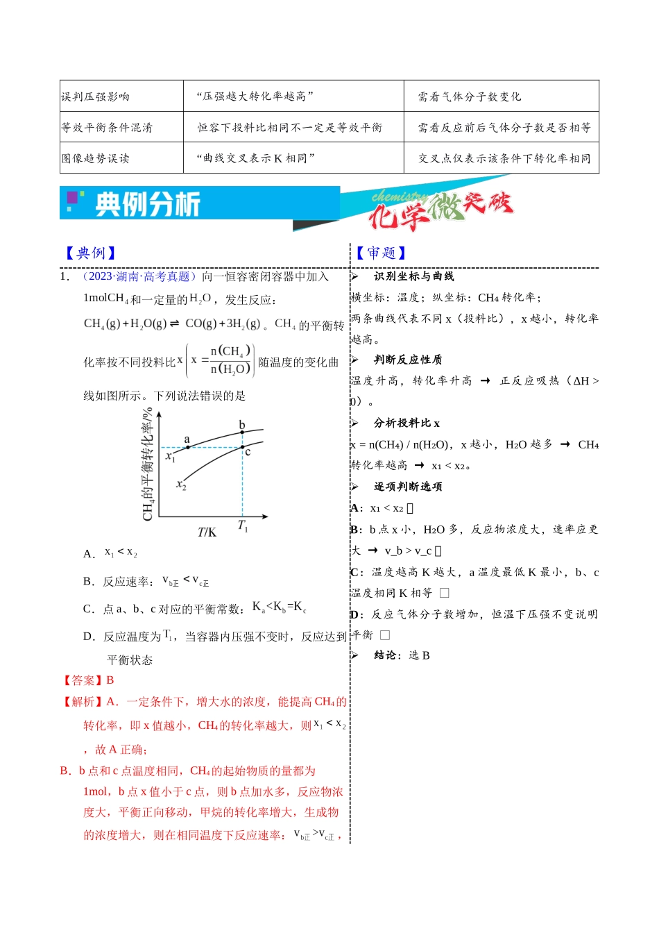 2-7 转化率-温度-压强-投料比图像(教师版).docx_第3页