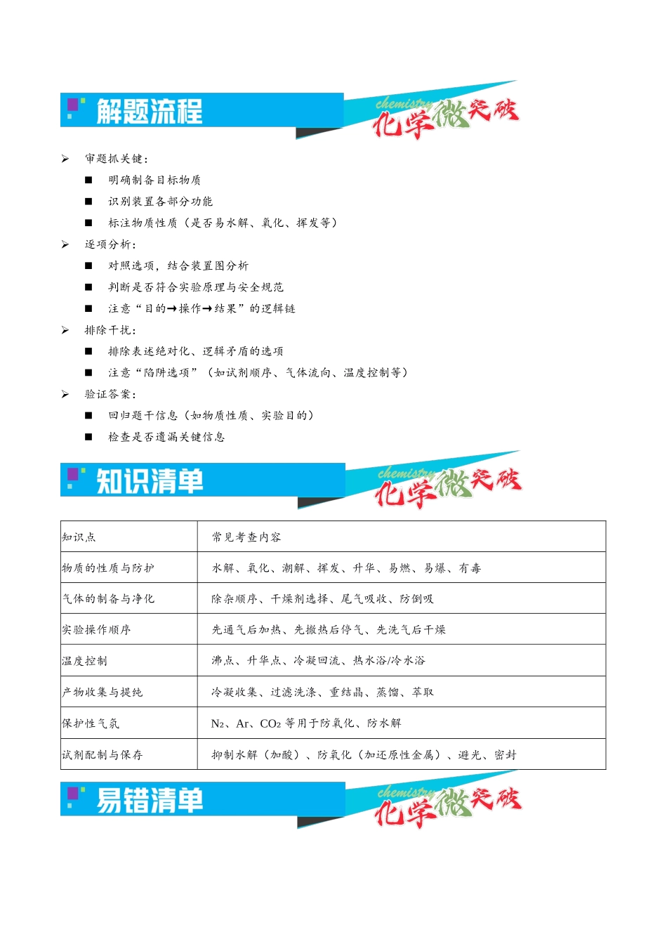 4-3 无机物制备实验(选择题)(学生版).docx_第2页