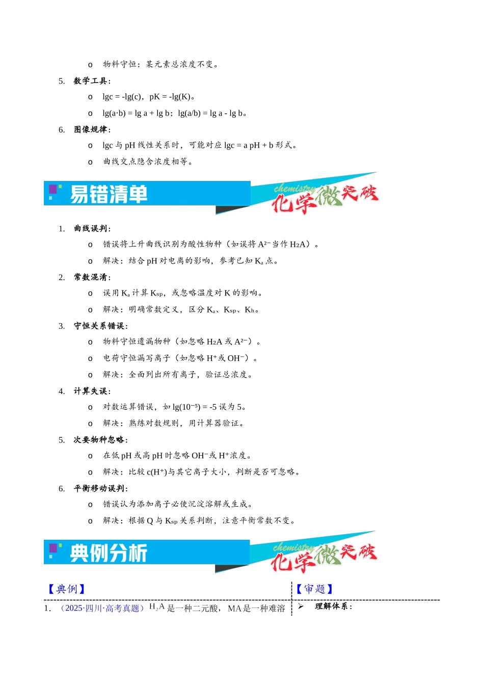 4-6 沉淀溶解平衡pH-lgc图像(学生版).docx_第3页