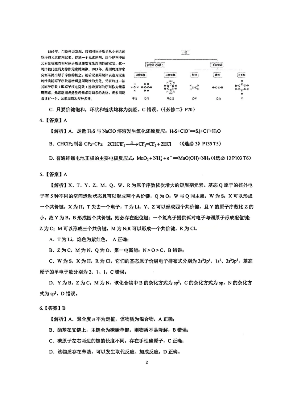 华中师范大学第一附属中学2026届高三年级五月适应性考试化学答案.pdf_第2页
