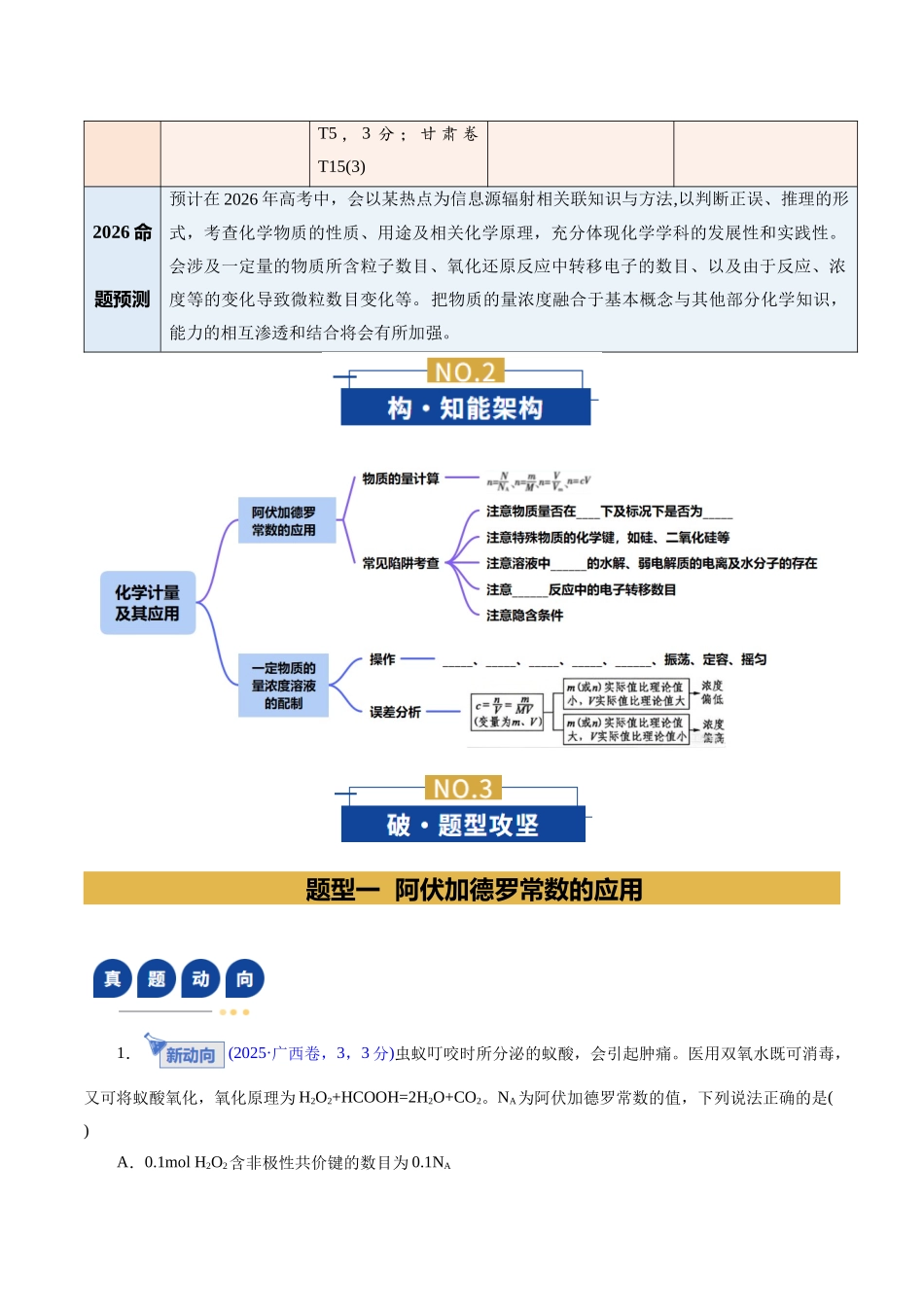 专题02 化学计量及其应用(复习讲义)(学生版).docx_第3页